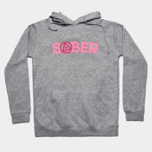 Pink Sober and AA Symbol Hoodie